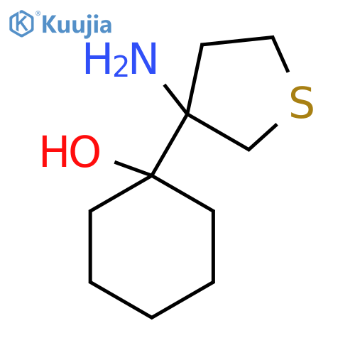 1-(3-aminothiolan-3-yl)cyclohexan-1-ol structure