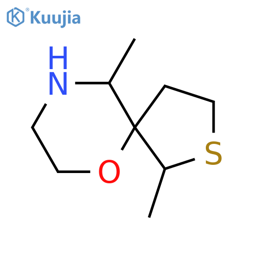 1,10-dimethyl-6-oxa-2-thia-9-azaspiro4.5decane structure
