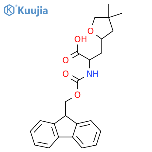3-(4,4-dimethyloxolan-2-yl)-2-({(9H-fluoren-9-yl)methoxycarbonyl}amino)propanoic acid structure