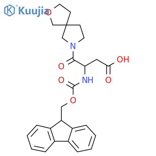 3-({(9H-fluoren-9-yl)methoxycarbonyl}amino)-4-{2-oxa-7-azaspiro4.4nonan-7-yl}-4-oxobutanoic acid structure