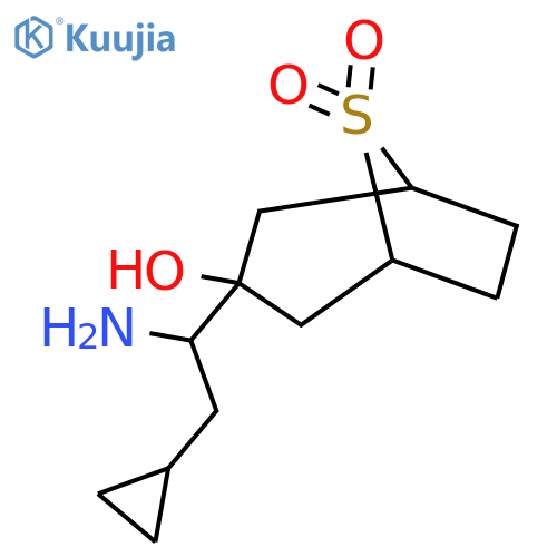 3-(1-amino-2-cyclopropylethyl)-3-hydroxy-8lambda6-thiabicyclo3.2.1octane-8,8-dione structure