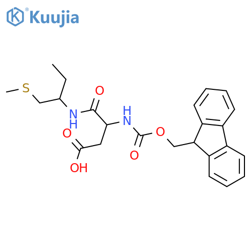 3-({(9H-fluoren-9-yl)methoxycarbonyl}amino)-3-{1-(methylsulfanyl)butan-2-ylcarbamoyl}propanoic acid structure