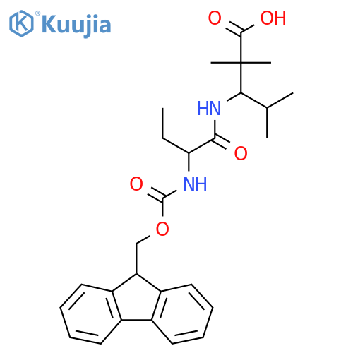 3-2-({(9H-fluoren-9-yl)methoxycarbonyl}amino)butanamido-2,2,4-trimethylpentanoic acid structure