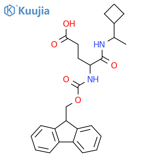 4-(1-cyclobutylethyl)carbamoyl-4-({(9H-fluoren-9-yl)methoxycarbonyl}amino)butanoic acid structure