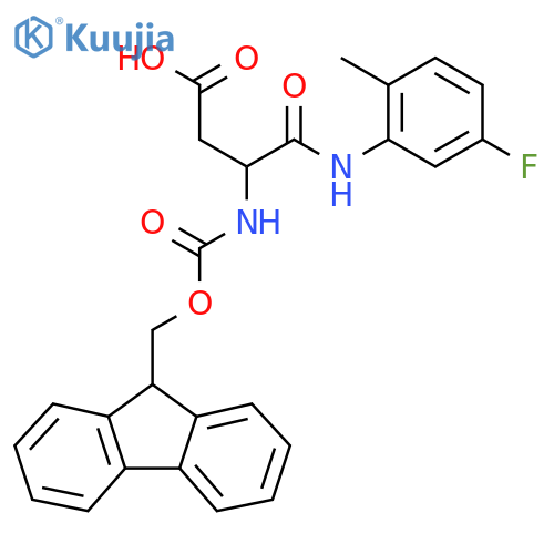 3-({(9H-fluoren-9-yl)methoxycarbonyl}amino)-3-(5-fluoro-2-methylphenyl)carbamoylpropanoic acid structure