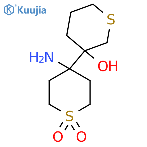 4-amino-4-(3-hydroxythian-3-yl)-1lambda6-thiane-1,1-dione structure