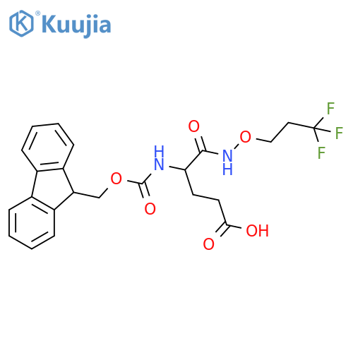 4-({(9H-fluoren-9-yl)methoxycarbonyl}amino)-4-(3,3,3-trifluoropropoxy)carbamoylbutanoic acid structure