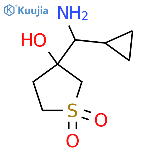 3-[Amino(cyclopropyl)methyl]-3-hydroxy-1lambda6-thiolane-1,1-dione structure