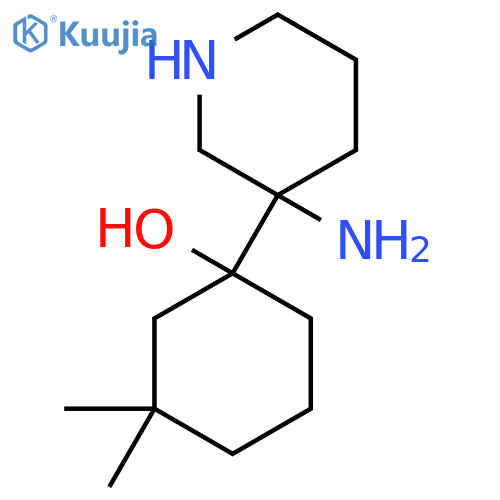 1-(3-aminopiperidin-3-yl)-3,3-dimethylcyclohexan-1-ol structure