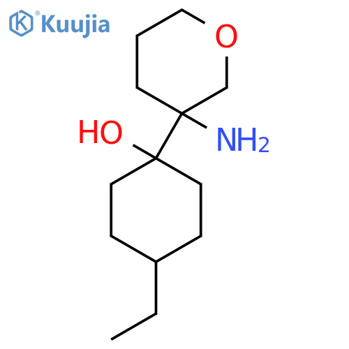 1-(3-aminooxan-3-yl)-4-ethylcyclohexan-1-ol structure