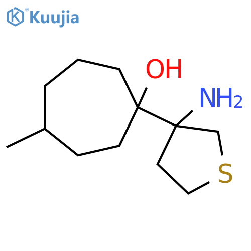 1-(3-aminothiolan-3-yl)-4-methylcycloheptan-1-ol structure