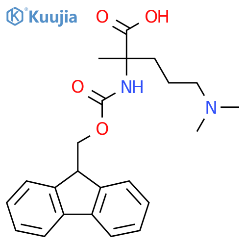 5-(dimethylamino)-2-({[(9H-fluoren-9-yl)methoxy]carbonyl}amino)-2-methylpentanoic acid structure