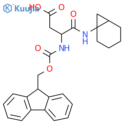 3-({bicyclo4.1.0heptan-1-yl}carbamoyl)-3-({(9H-fluoren-9-yl)methoxycarbonyl}amino)propanoic acid structure