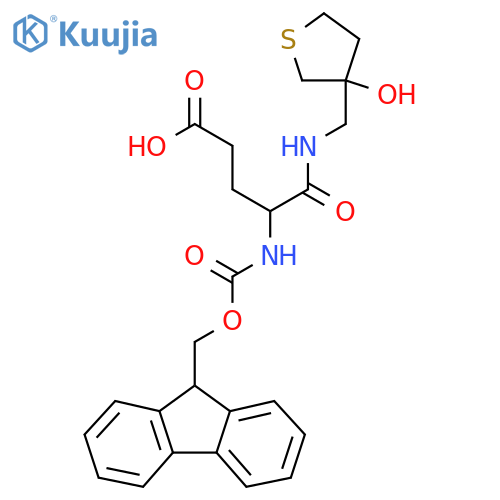 4-({(9H-fluoren-9-yl)methoxycarbonyl}amino)-4-{(3-hydroxythiolan-3-yl)methylcarbamoyl}butanoic acid structure
