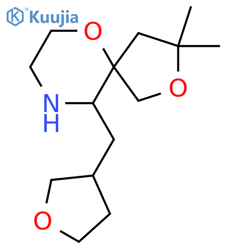 3,3-dimethyl-10-(oxolan-3-ylmethyl)-2,6-dioxa-9-azaspiro4.5decane structure