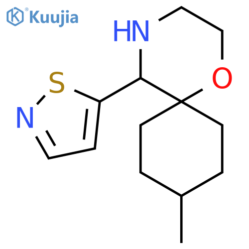 9-methyl-5-(1,2-thiazol-5-yl)-1-oxa-4-azaspiro5.5undecane structure