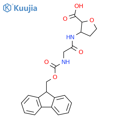 3-2-({(9H-fluoren-9-yl)methoxycarbonyl}amino)acetamidooxolane-2-carboxylic acid structure