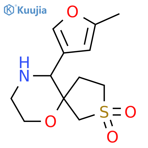 10-(5-methylfuran-3-yl)-6-oxa-2lambda6-thia-9-azaspiro4.5decane-2,2-dione structure
