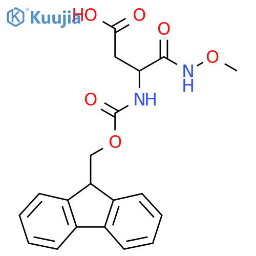 3-({(9H-fluoren-9-yl)methoxycarbonyl}amino)-3-(methoxycarbamoyl)propanoic acid structure