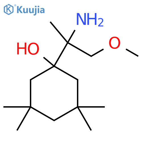 1-(2-amino-1-methoxypropan-2-yl)-3,3,5,5-tetramethylcyclohexan-1-ol structure