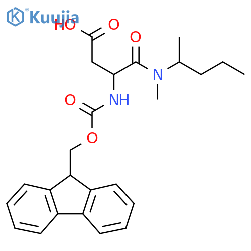 3-({(9H-fluoren-9-yl)methoxycarbonyl}amino)-3-methyl(pentan-2-yl)carbamoylpropanoic acid structure