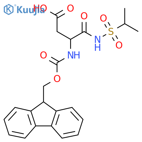 3-({(9H-fluoren-9-yl)methoxycarbonyl}amino)-3-(propane-2-sulfonyl)carbamoylpropanoic acid structure