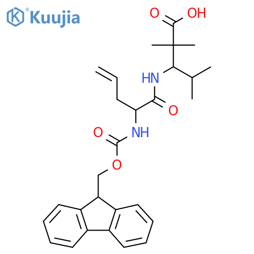 3-2-({(9H-fluoren-9-yl)methoxycarbonyl}amino)pent-4-enamido-2,2,4-trimethylpentanoic acid structure