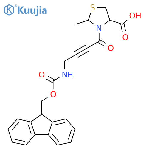 3-4-({(9H-fluoren-9-yl)methoxycarbonyl}amino)but-2-ynoyl-2-methyl-1,3-thiazolidine-4-carboxylic acid structure