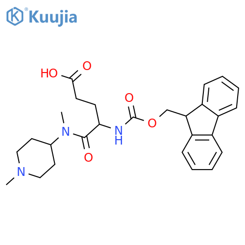 4-({(9H-fluoren-9-yl)methoxycarbonyl}amino)-4-methyl(1-methylpiperidin-4-yl)carbamoylbutanoic acid structure