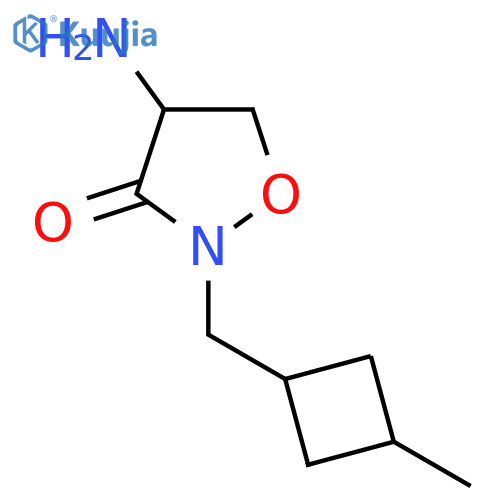 4-amino-2-(3-methylcyclobutyl)methyl-1,2-oxazolidin-3-one structure