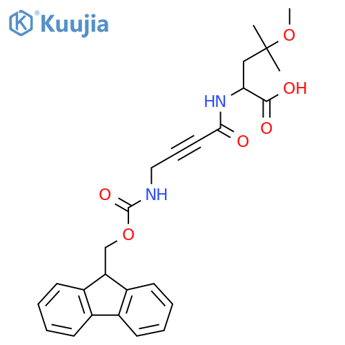 2-4-({(9H-fluoren-9-yl)methoxycarbonyl}amino)but-2-ynamido-4-methoxy-4-methylpentanoic acid structure