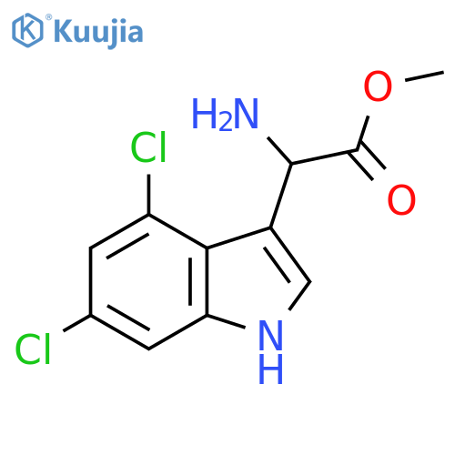 methyl 2-amino-2-(4,6-dichloro-1H-indol-3-yl)acetate structure