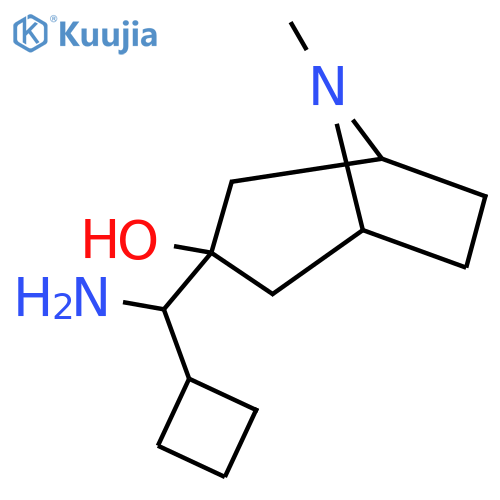3-amino(cyclobutyl)methyl-8-methyl-8-azabicyclo3.2.1octan-3-ol structure