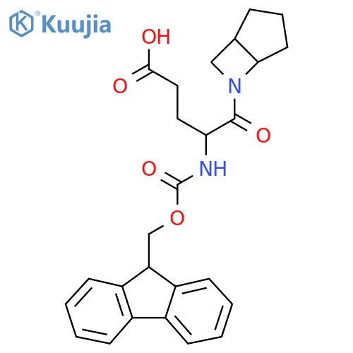 5-{6-azabicyclo3.2.0heptan-6-yl}-4-({(9H-fluoren-9-yl)methoxycarbonyl}amino)-5-oxopentanoic acid structure