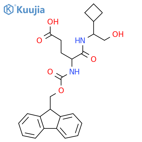 4-(1-cyclobutyl-2-hydroxyethyl)carbamoyl-4-({(9H-fluoren-9-yl)methoxycarbonyl}amino)butanoic acid structure