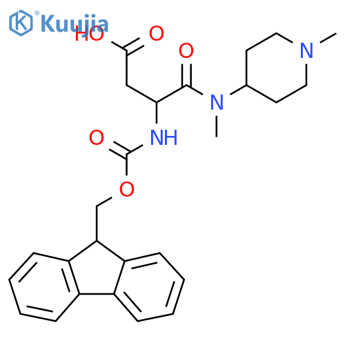 3-({(9H-fluoren-9-yl)methoxycarbonyl}amino)-3-methyl(1-methylpiperidin-4-yl)carbamoylpropanoic acid structure