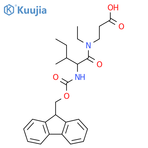 3-N-ethyl-2-({(9H-fluoren-9-yl)methoxycarbonyl}amino)-3-methylpentanamidopropanoic acid structure