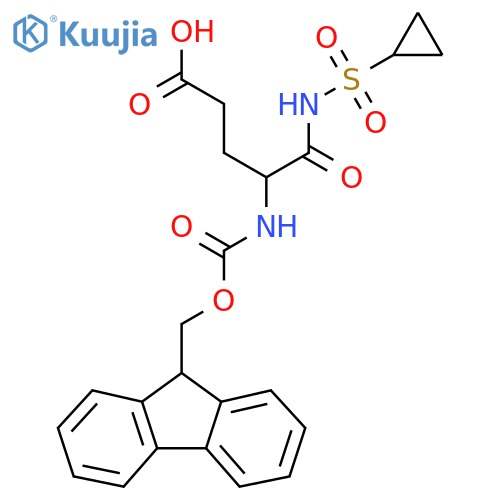 4-(cyclopropanesulfonyl)carbamoyl-4-({(9H-fluoren-9-yl)methoxycarbonyl}amino)butanoic acid structure