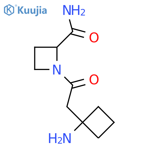 1-2-(1-aminocyclobutyl)acetylazetidine-2-carboxamide structure