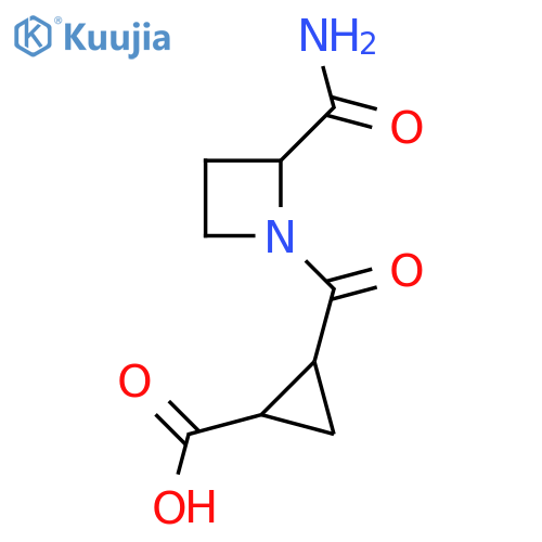 2-(2-carbamoylazetidine-1-carbonyl)cyclopropane-1-carboxylic acid structure