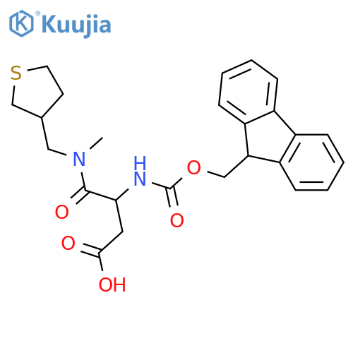 3-({(9H-fluoren-9-yl)methoxycarbonyl}amino)-3-{methyl(thiolan-3-yl)methylcarbamoyl}propanoic acid structure