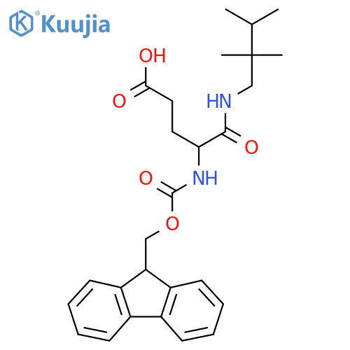 4-({(9H-fluoren-9-yl)methoxycarbonyl}amino)-4-(2,2,3-trimethylbutyl)carbamoylbutanoic acid structure