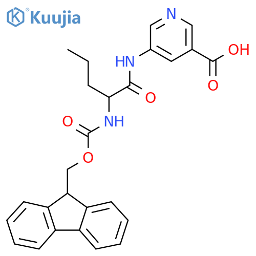 5-2-({(9H-fluoren-9-yl)methoxycarbonyl}amino)pentanamidopyridine-3-carboxylic acid structure
