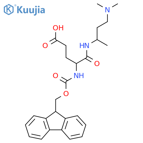 4-{4-(dimethylamino)butan-2-ylcarbamoyl}-4-({(9H-fluoren-9-yl)methoxycarbonyl}amino)butanoic acid structure