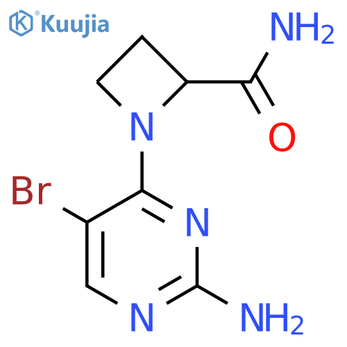 1-(2-amino-5-bromopyrimidin-4-yl)azetidine-2-carboxamide structure