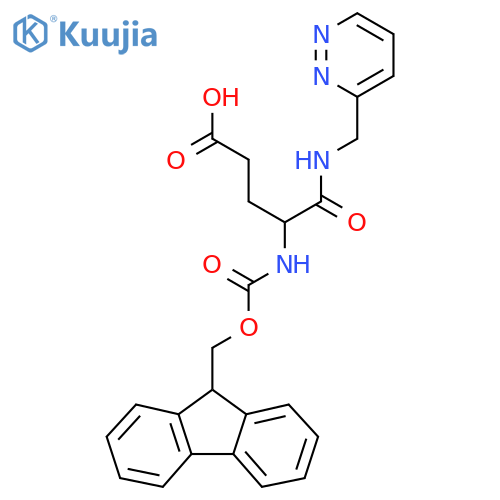 4-({(9H-fluoren-9-yl)methoxycarbonyl}amino)-4-{(pyridazin-3-yl)methylcarbamoyl}butanoic acid structure