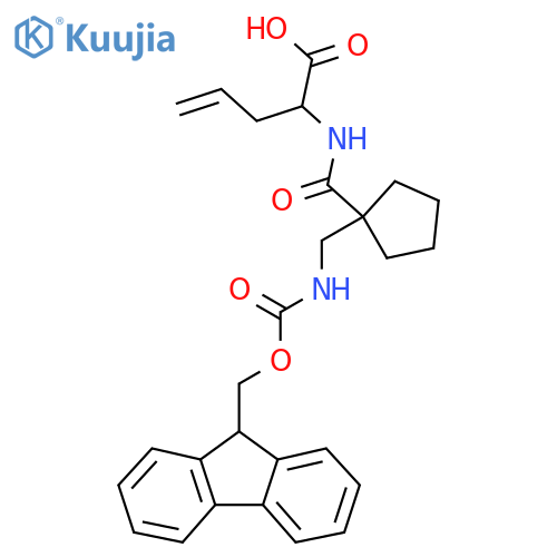2-({1-({(9H-fluoren-9-yl)methoxycarbonyl}amino)methylcyclopentyl}formamido)pent-4-enoic acid structure