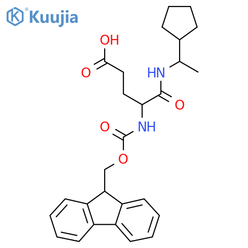 4-(1-cyclopentylethyl)carbamoyl-4-({(9H-fluoren-9-yl)methoxycarbonyl}amino)butanoic acid structure
