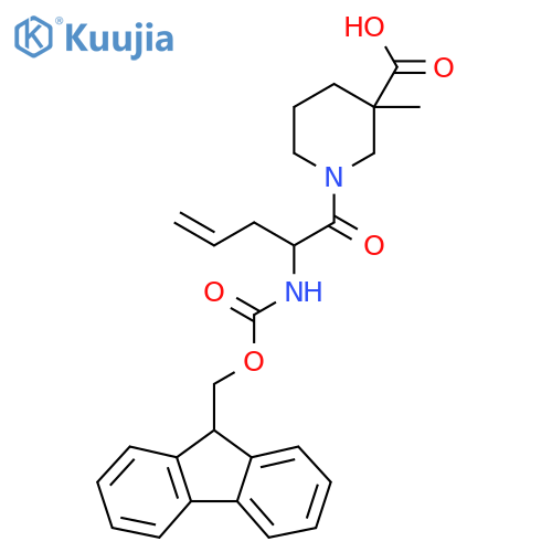 1-2-({(9H-fluoren-9-yl)methoxycarbonyl}amino)pent-4-enoyl-3-methylpiperidine-3-carboxylic acid structure