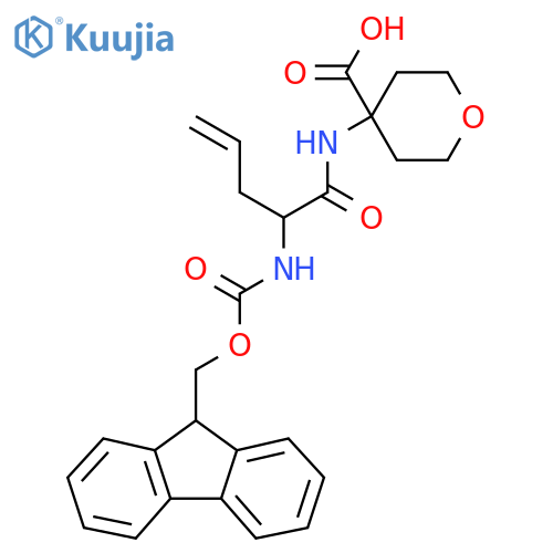 4-2-({(9H-fluoren-9-yl)methoxycarbonyl}amino)pent-4-enamidooxane-4-carboxylic acid structure